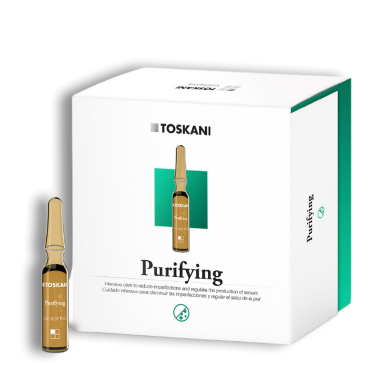 TOSKANI PROFESSIONAL PURIFYING ampulės riebiai odai, 15 X 2 ml