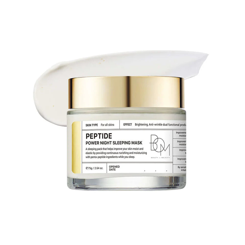 BOM Peptide Power night sleeping mask - naktinė veido kaukė, 75 g