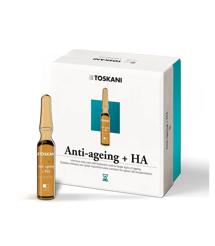 TOSKANI PROFESSIONAL ANTI-AGEING + HA ampulės, 15 x 2ml