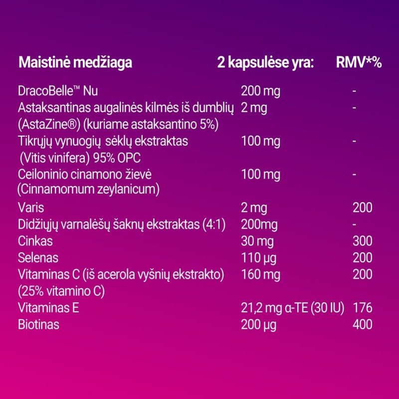 GLOFIX® maisto papildai odai ir plaukams „SKIN BOOST“, 60 kaps.