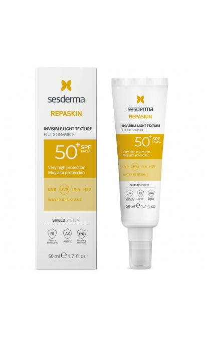 SESDERMA REPASKIN INVISIBLE LIGHT TEXTURE apsauginis fluidas nuo saulės SPF50+, 50 ml