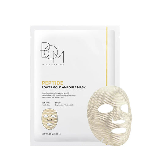 BOM Peptide Power Gold Ampoule Mask - lakštinė veido kaukė, 1 vnt