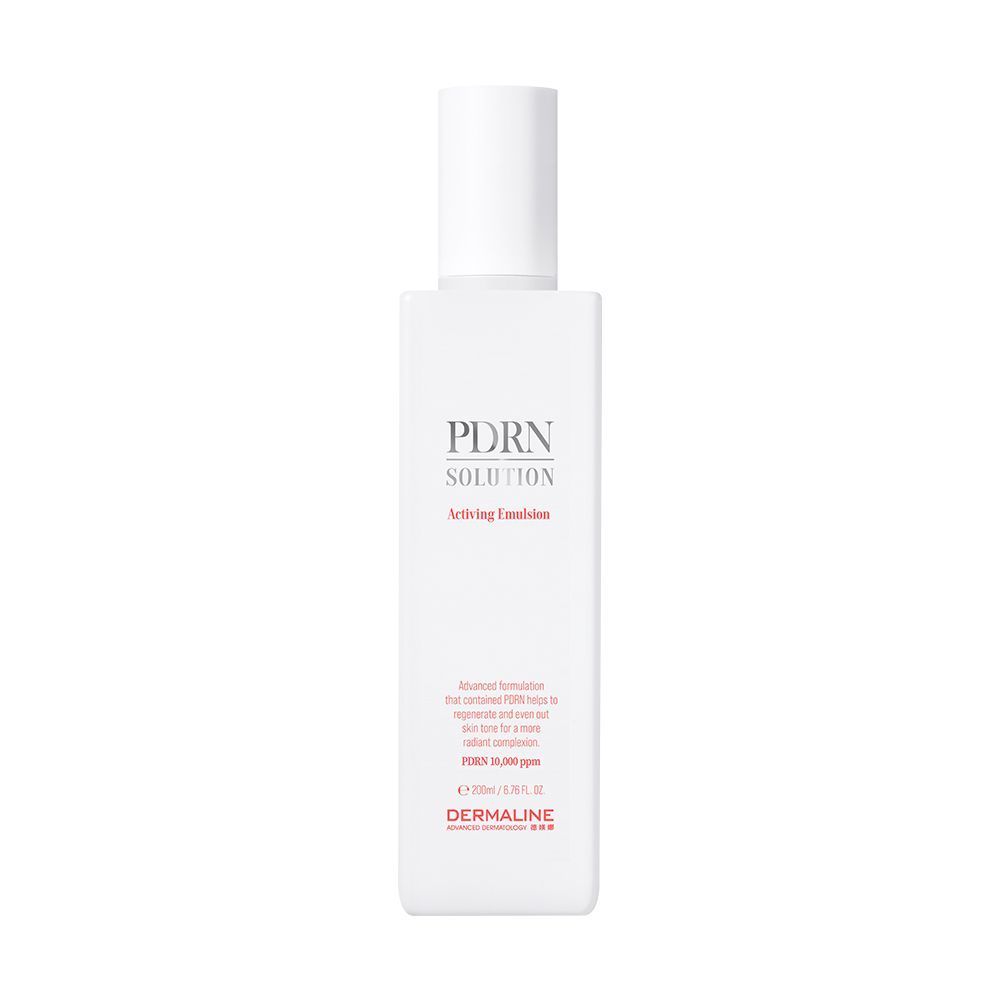 DERMALINE PDRN SOLUTION  EMULSION dvigubo poveikio emulsija odos regeneracijai, drėkinimui ir elastingumui, 200 ml