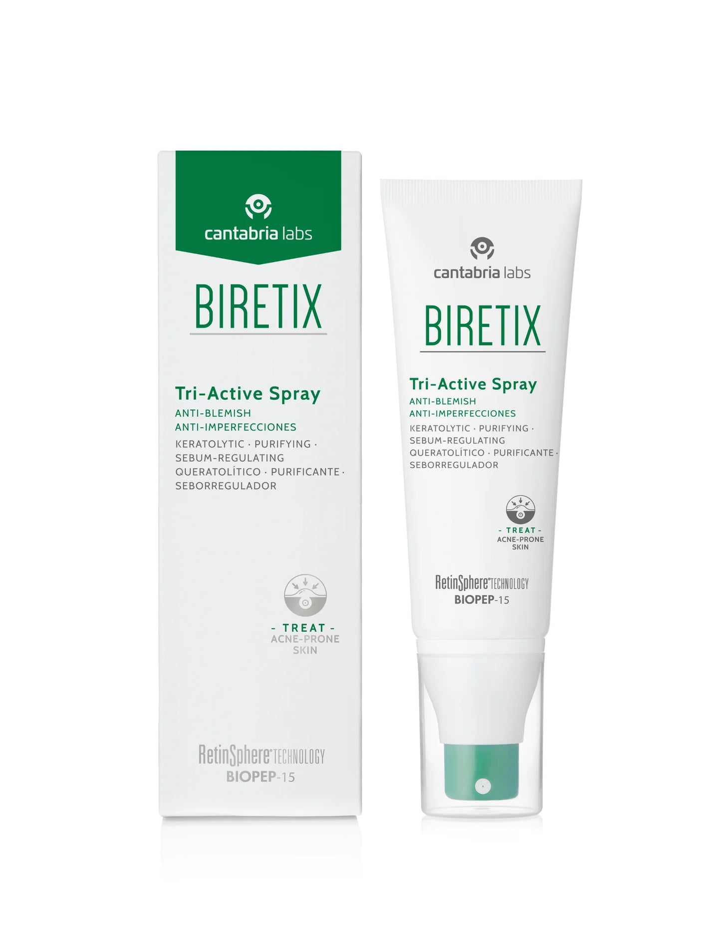 BIRETIX TRI-ACTIVE kūno purškiklis, 100 ml